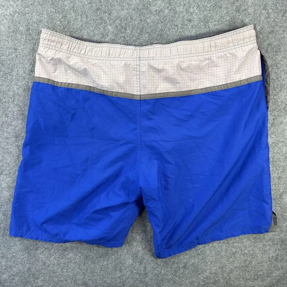 Nike Swim Trunks Mens XL Blue Solid Mesh Lined Quick Dry Drawstring Pockets